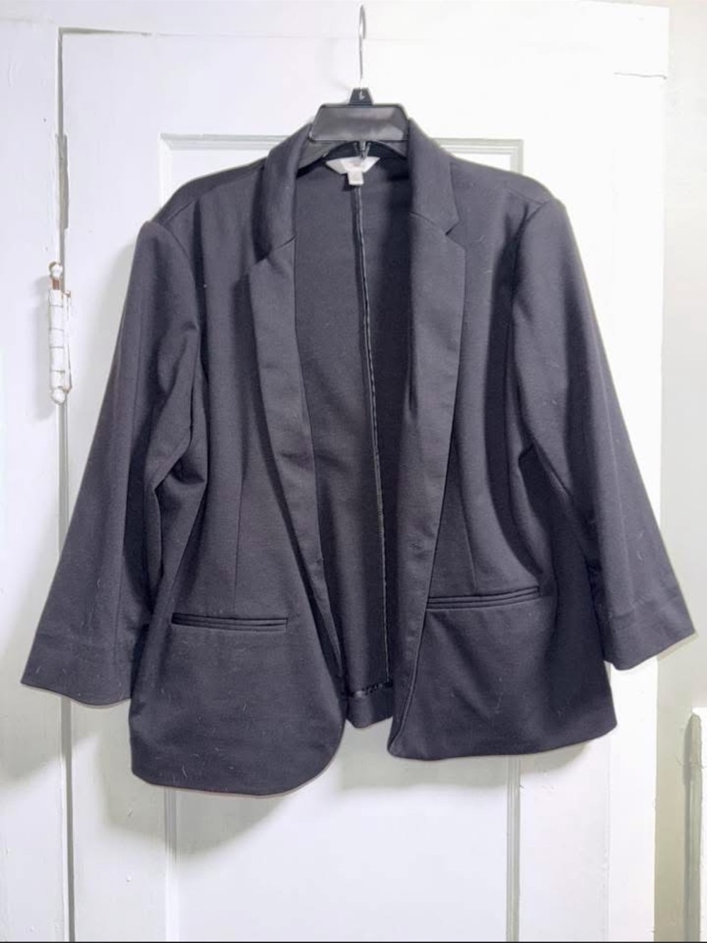LC Lauren Conrad Black Open-Front Women's Blazer